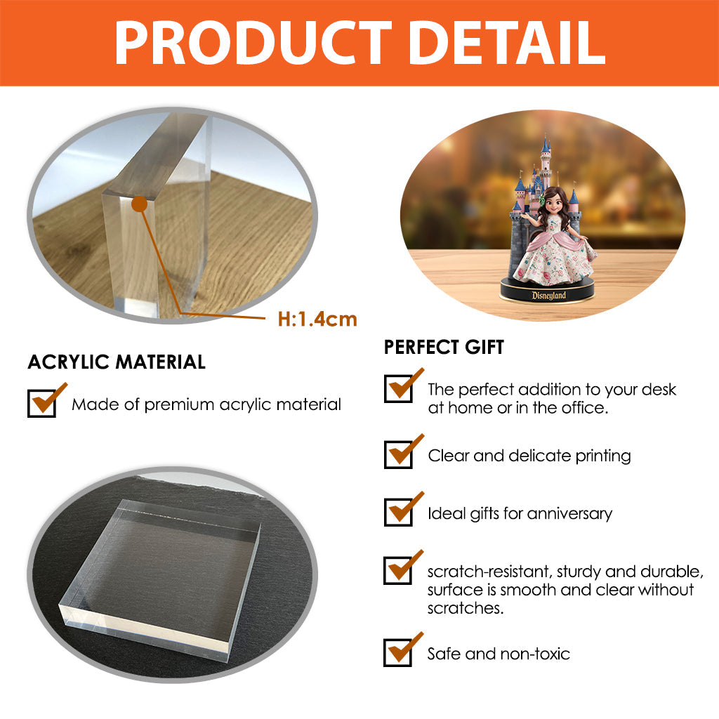 Magic Girls - Personalized Mouse Custom Shaped Acrylic Plaque