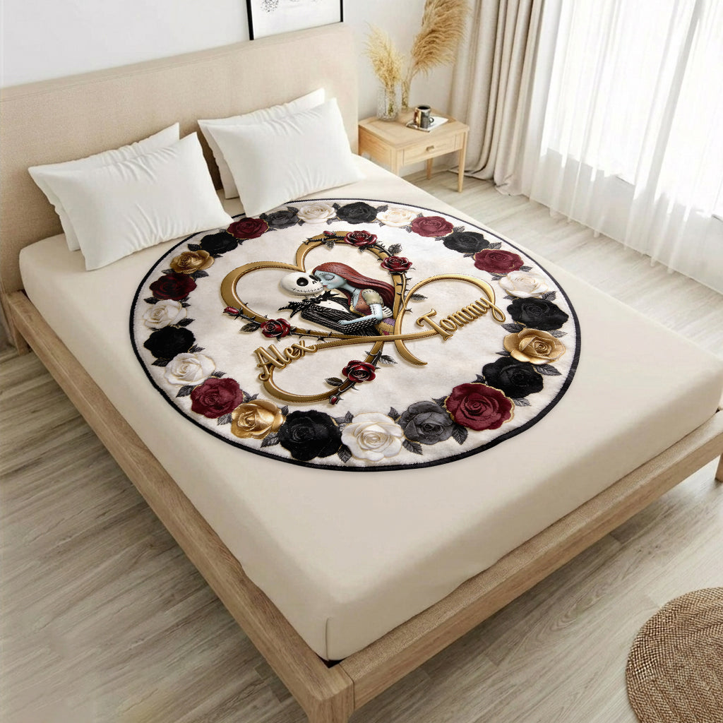 Till Death Do Us Part - Personalized Nightmare Shaped Fleece Blanket