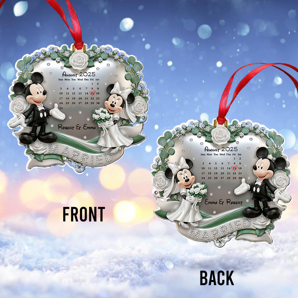 Married Couple Aniversary - Personalized Mouse Ornament