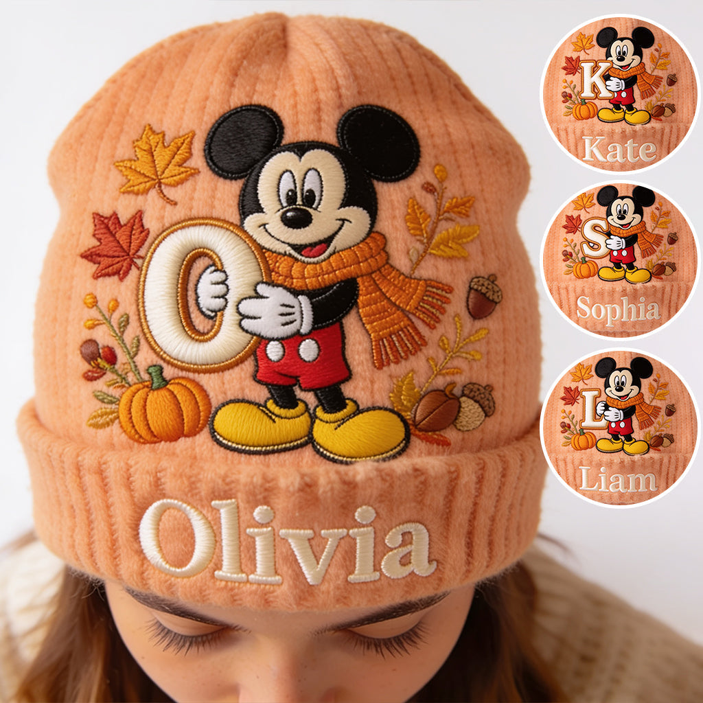 Fall Vibes - Personalized Mouse Beanie Hat