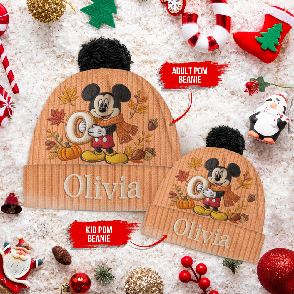 Fall Vibes - Personalized Mouse Beanie Hat