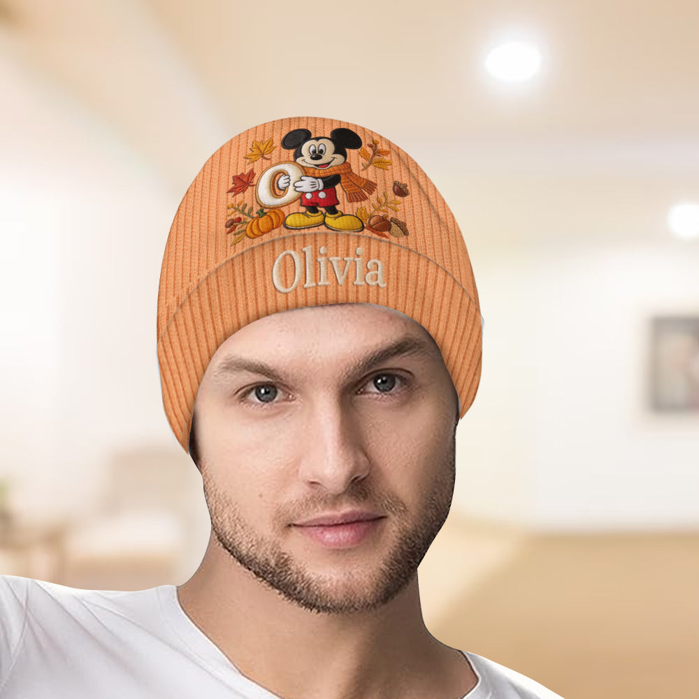 Fall Vibes - Personalized Mouse Beanie Hat
