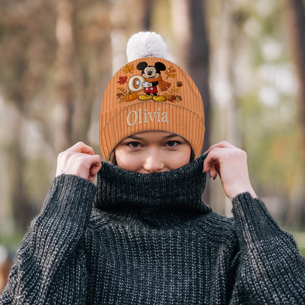 Fall Vibes - Personalized Mouse Beanie Hat