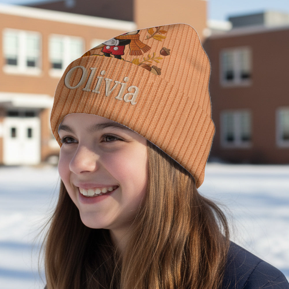 Fall Vibes - Personalized Mouse Beanie Hat