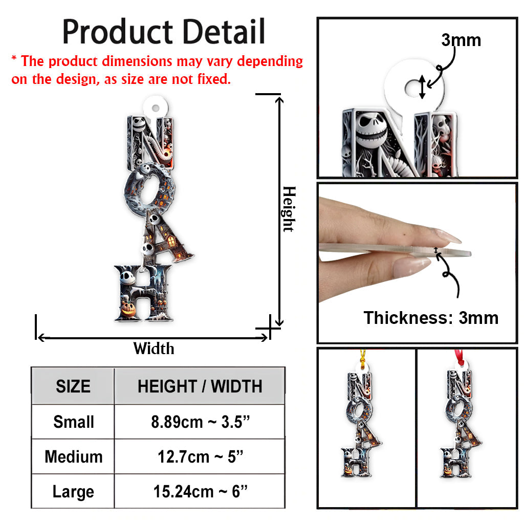 Darkness Christmas - Personalized Nightmare Transparent Ornament