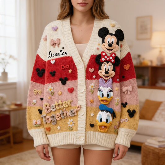Friends - Personalized Mouse Cardigan Sweater