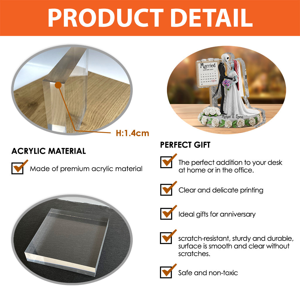 Happy Anniversary - Personalized Nightmare Custom Shaped Acrylic Plaque