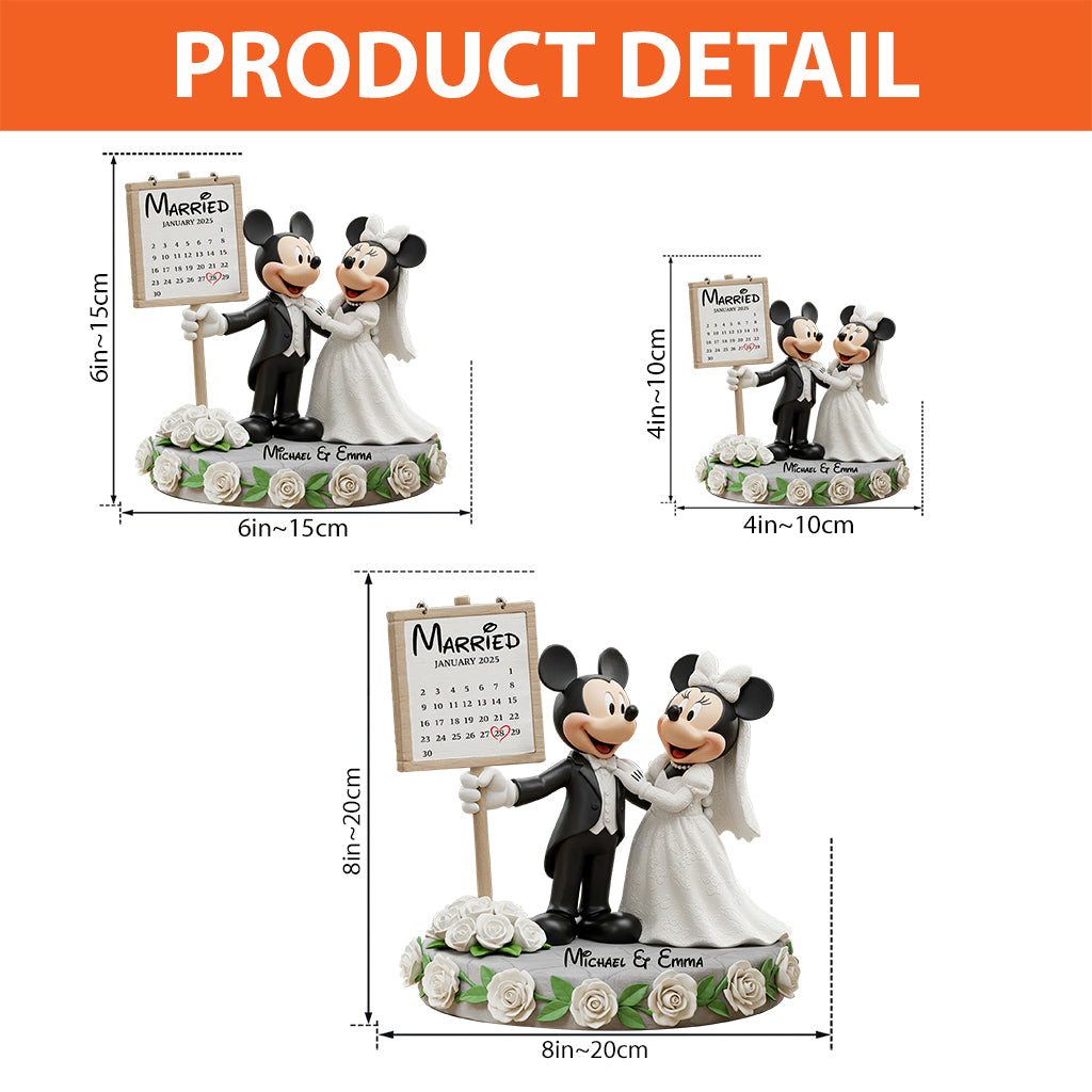 Happy Anniversary Mouse Couple - Personalized Mouse Custom Shaped Acrylic Plaque