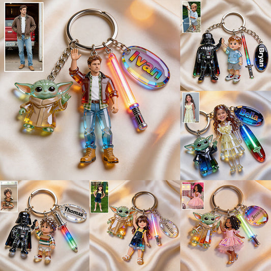 May The Force Be With You - Personalized The Force Keychain With Charms