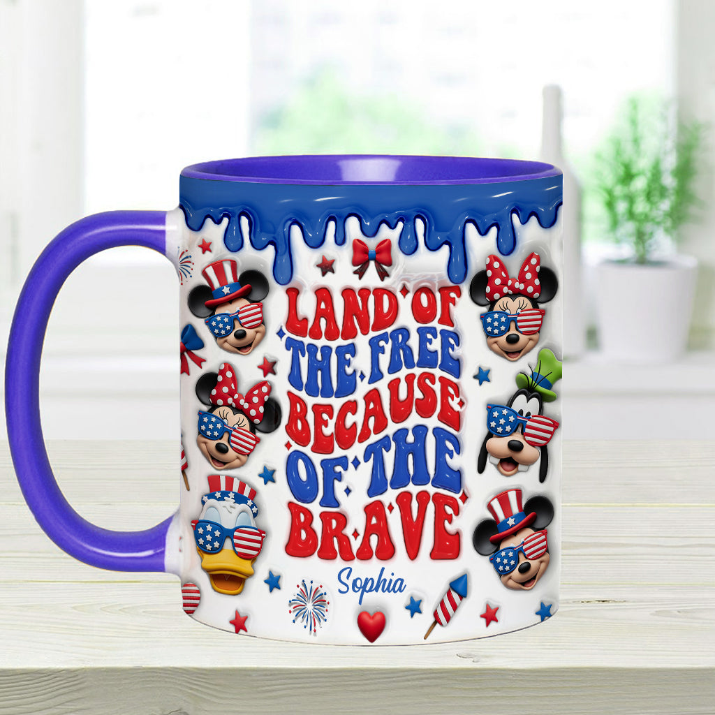 Land Of The Free - Personalized Mouse Accent Mug