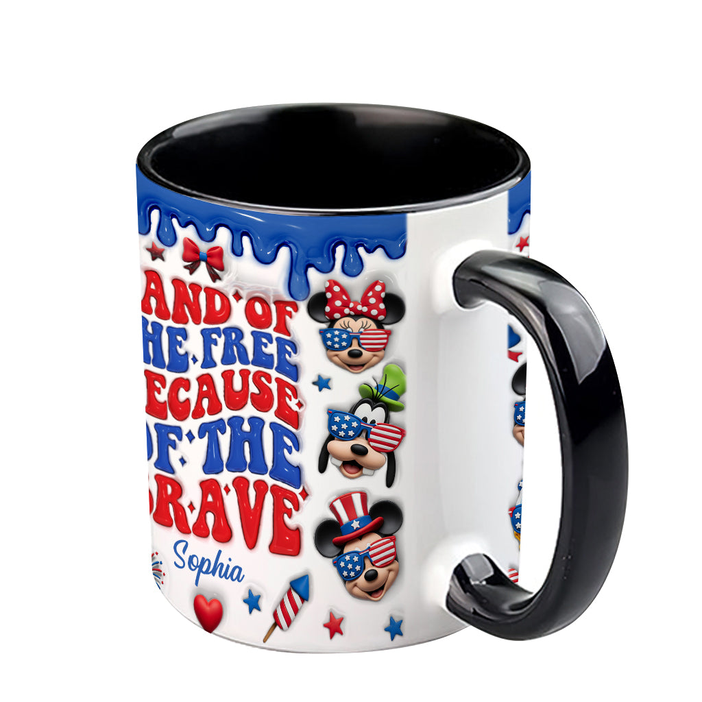 Land Of The Free - Personalized Mouse Accent Mug