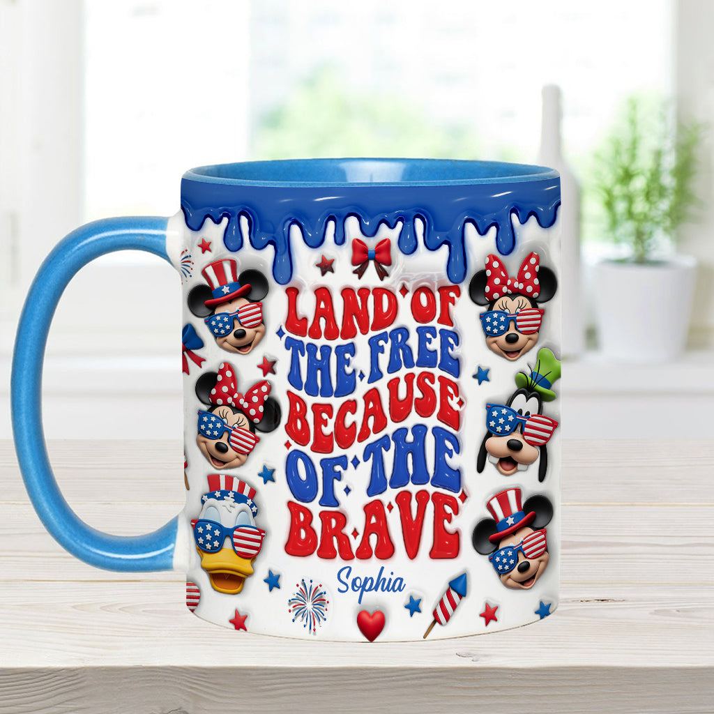 Land Of The Free - Personalized Mouse Accent Mug