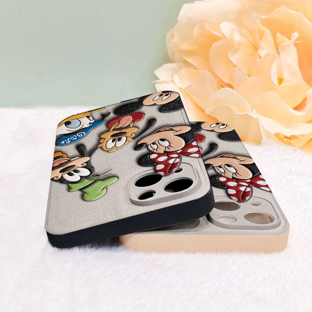 Friends - Personalized Mouse 3D Embossed Leather Phone Case