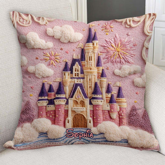 Magical Castle - Personalized Mouse Throw Pillow
