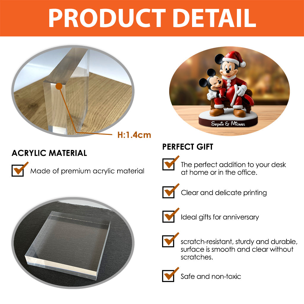 Funny Big Ears Couple - Personalized Mouse Custom Shaped Acrylic Plaque