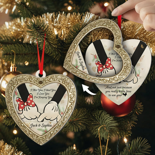 I'm Keeping You - Personalized Mouse Flip Ornament