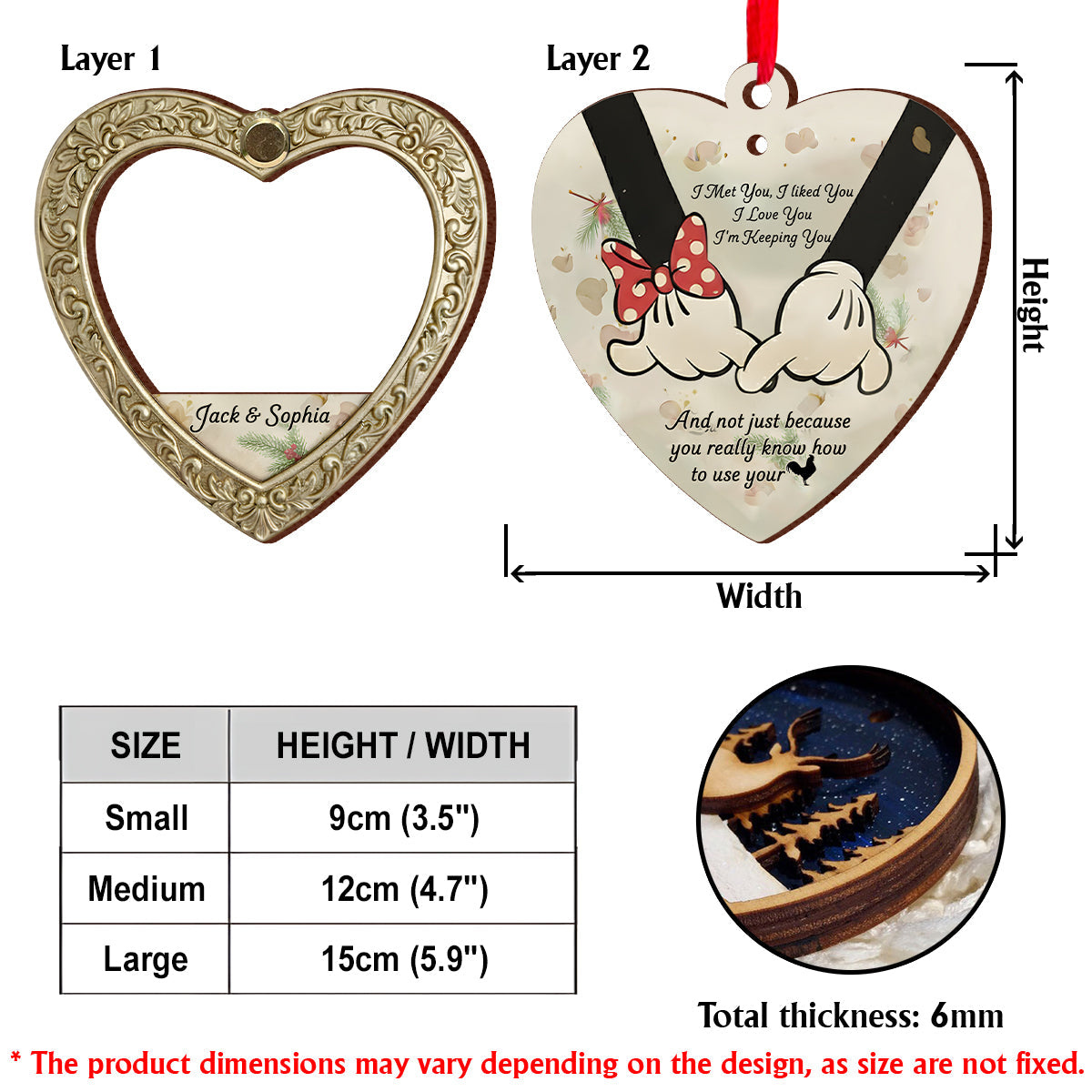 I'm Keeping You - Personalized Mouse Flip Ornament