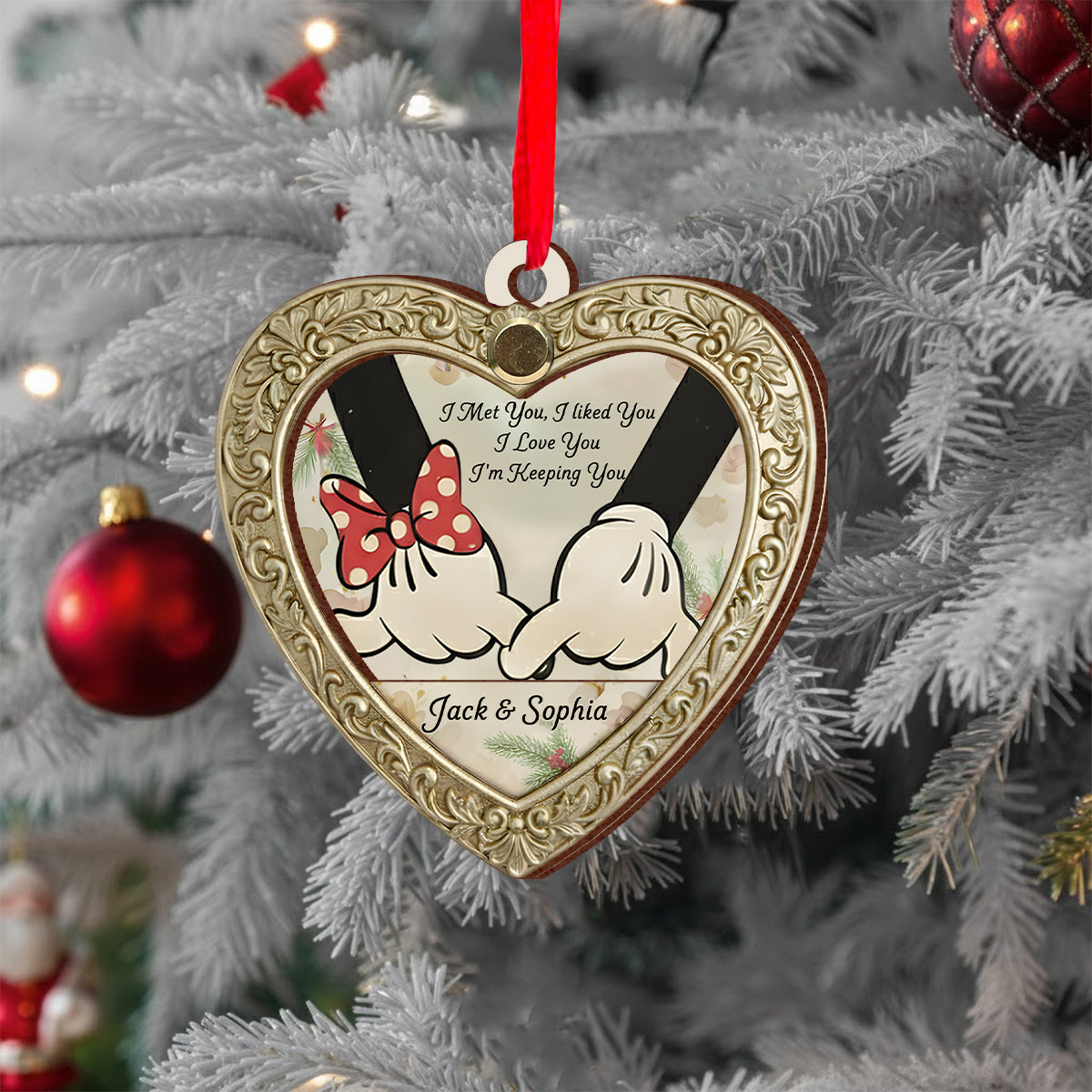I'm Keeping You - Personalized Mouse Flip Ornament