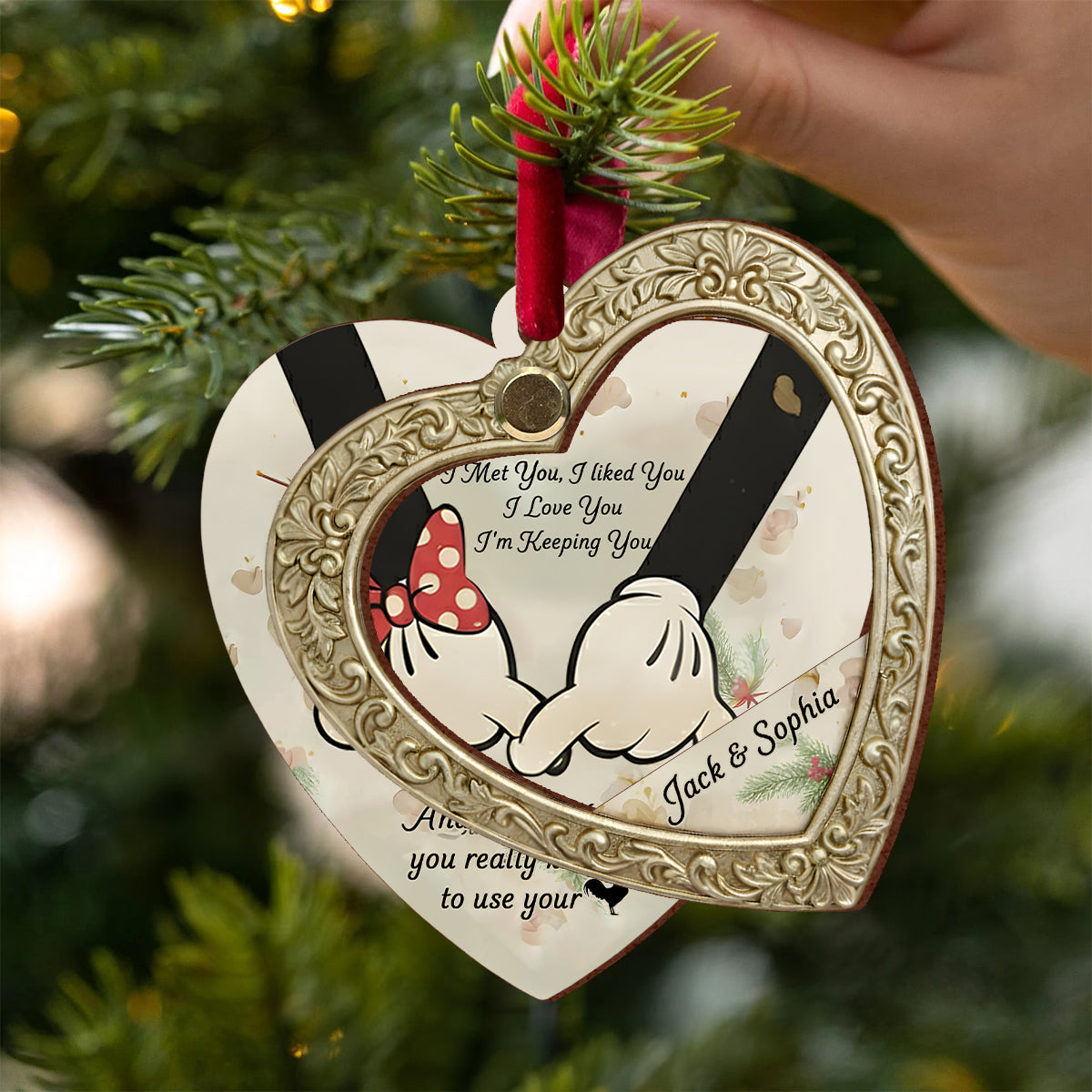 I'm Keeping You - Personalized Mouse Flip Ornament