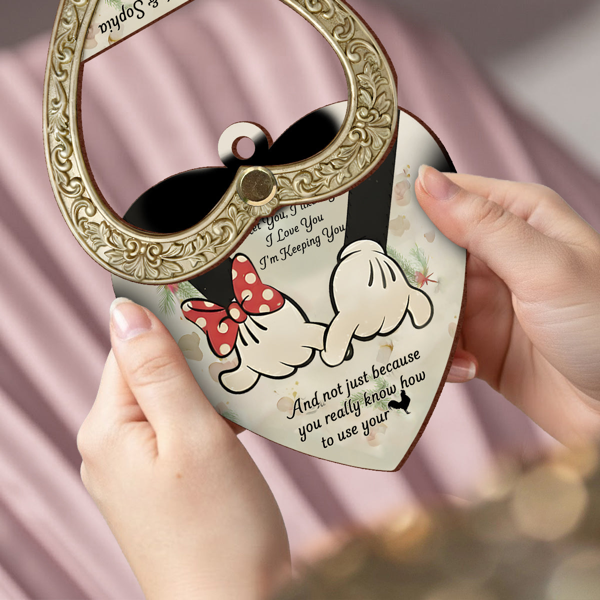 I'm Keeping You - Personalized Mouse Flip Ornament
