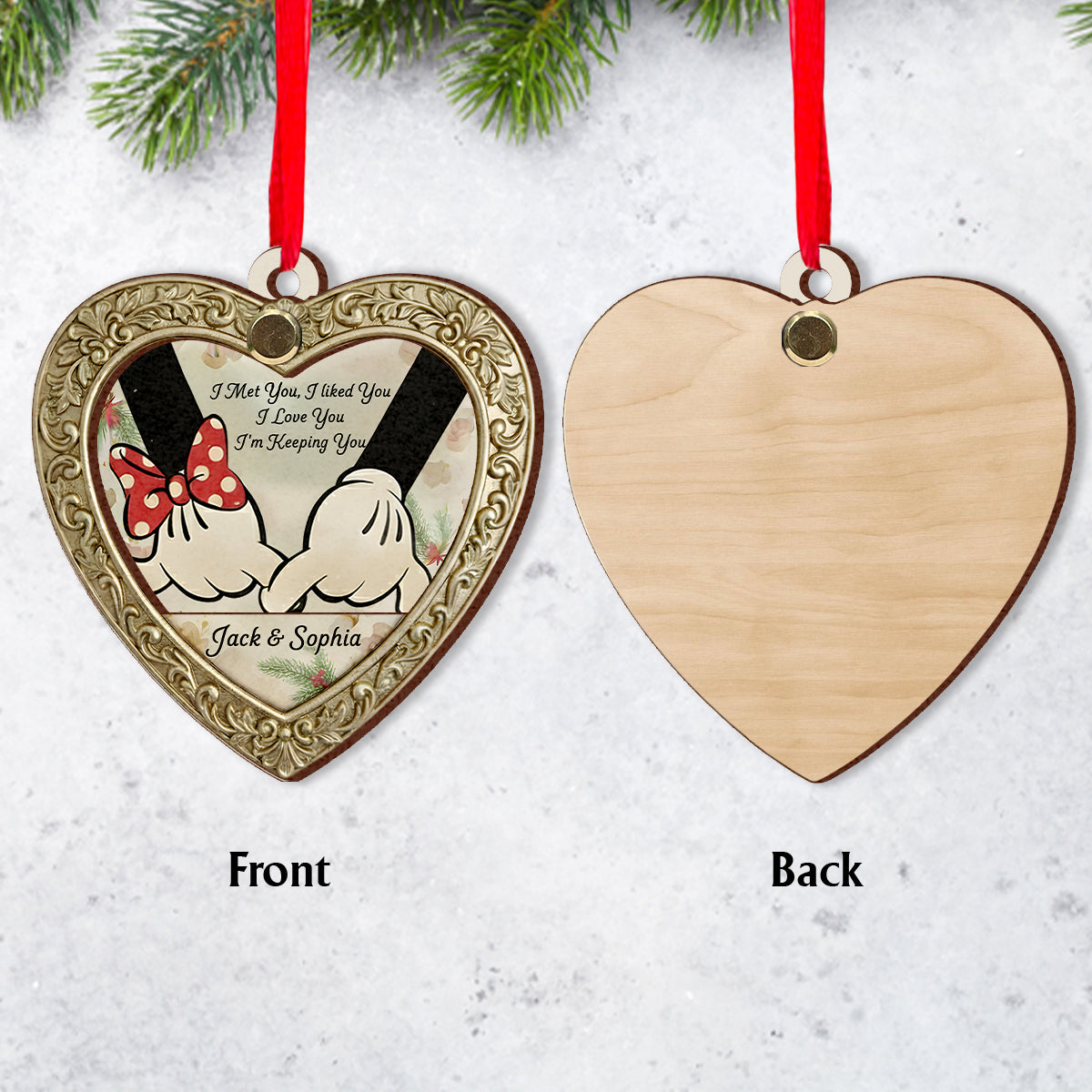 I'm Keeping You - Personalized Mouse Flip Ornament
