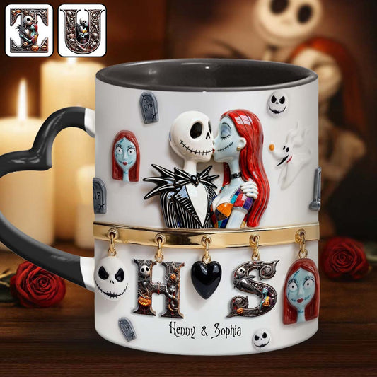 Till Death Do Us Part - Personalized Nightmare Heart Handle Mug