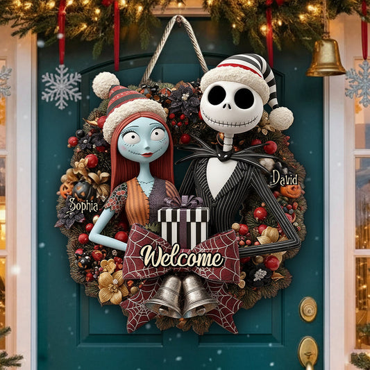 Welcome To Our House - Personalized Nightmare Custom Shaped Wood Sign