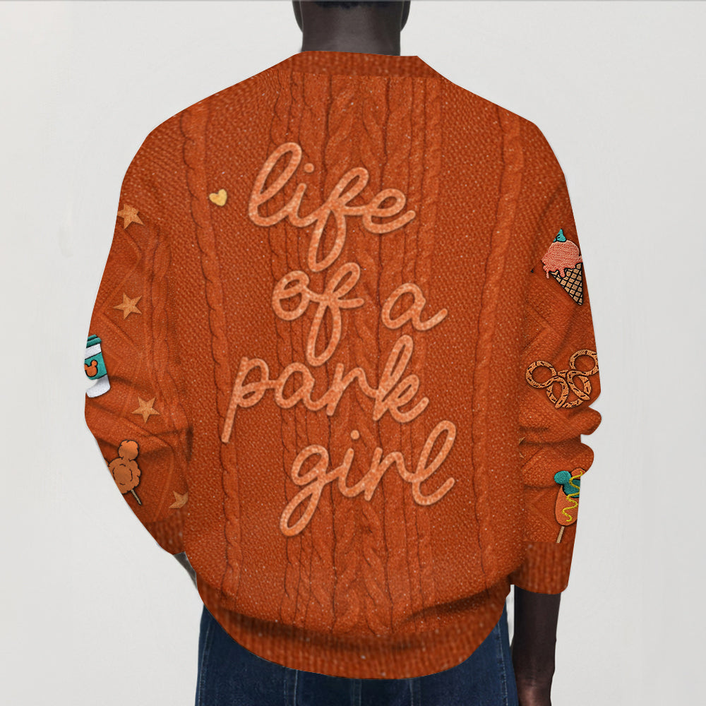 Life Of A Park Girl - Personalized Mouse Cardigan Sweater