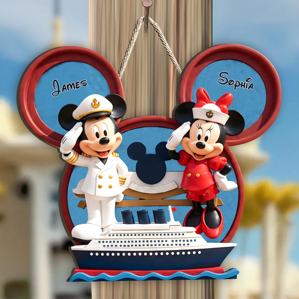 Magical Fantasy Cruise - Personalized Mouse Custom Shaped Wood Sign
