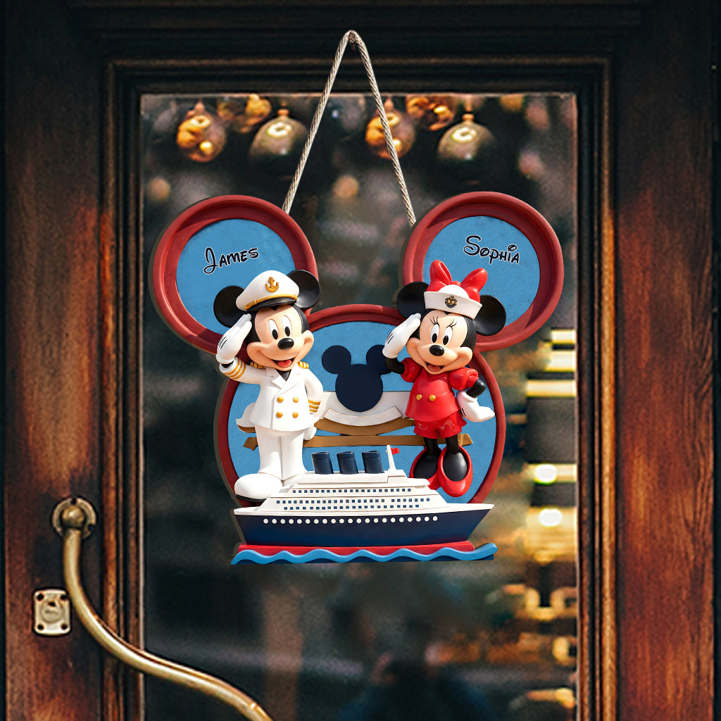 Magical Fantasy Cruise - Personalized Mouse Custom Shaped Wood Sign