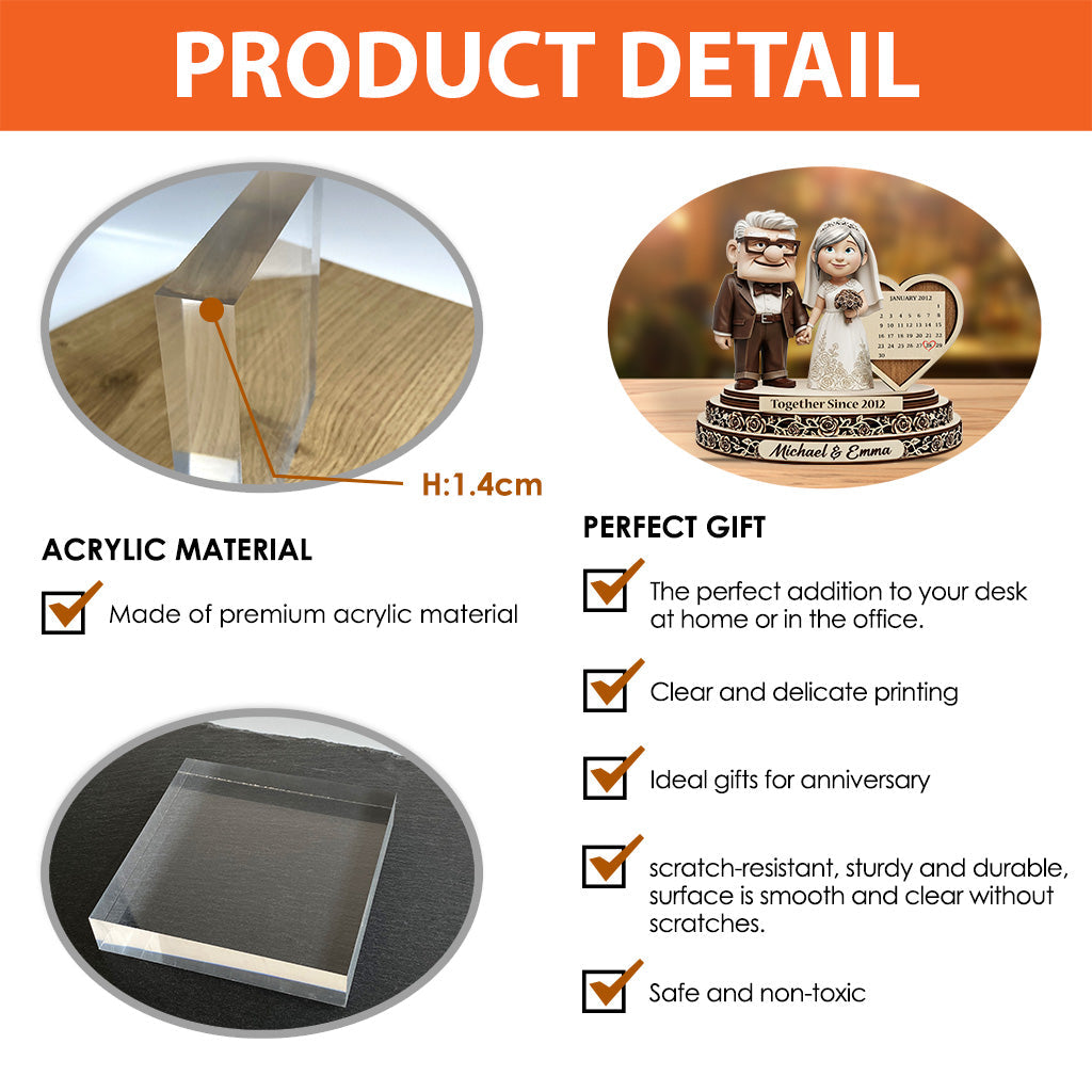 Married - Personalized Mouse Custom Shaped Acrylic Plaque