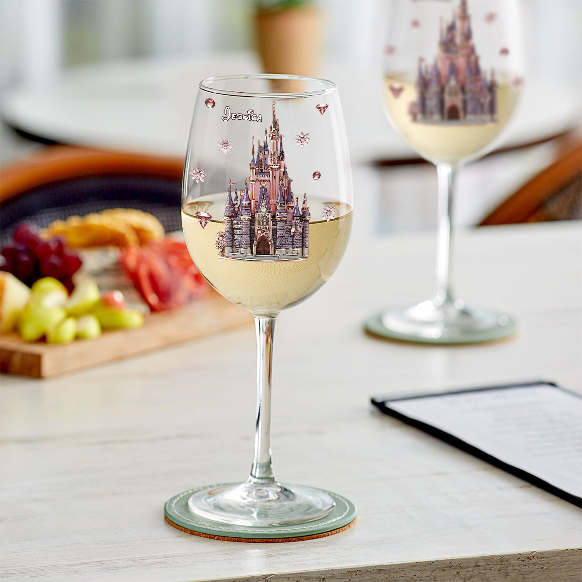 Magical Day Custom Name - Personalized Mouse Wine Glass With Long Stem