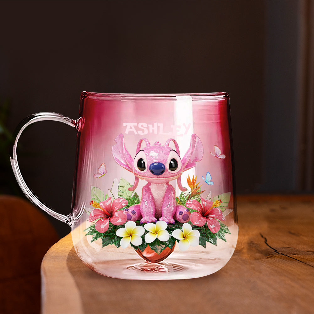 I'm Yours No Return Or Refunds - Personalized Ohana Gradient Glass Mug