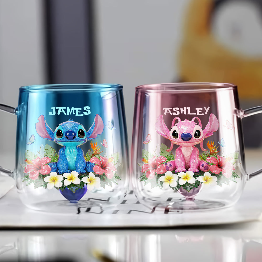 I'm Yours No Return Or Refunds - Personalized Ohana Gradient Glass Mug