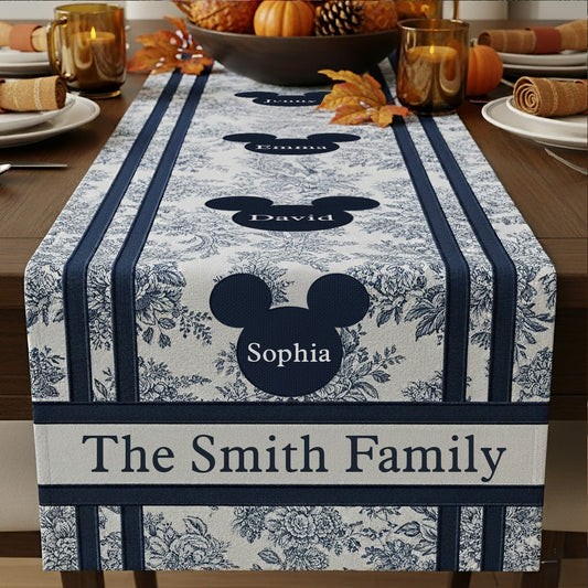 Magical Chinoiserie Fall Decor - Personalized Mouse Table Runner