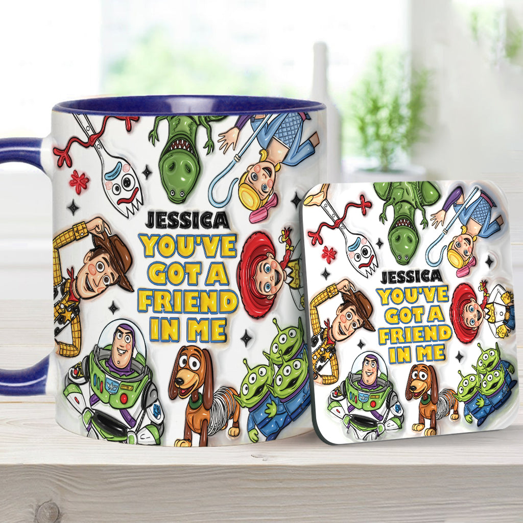 You've Got A Friend In Me - Personalized Toy Story Accent Mug & Coaster