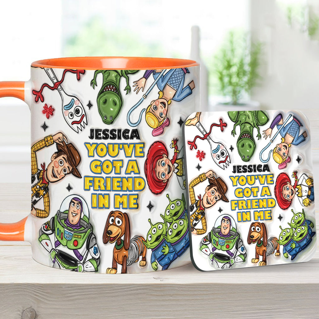 You've Got A Friend In Me - Personalized Toy Story Accent Mug & Coaster