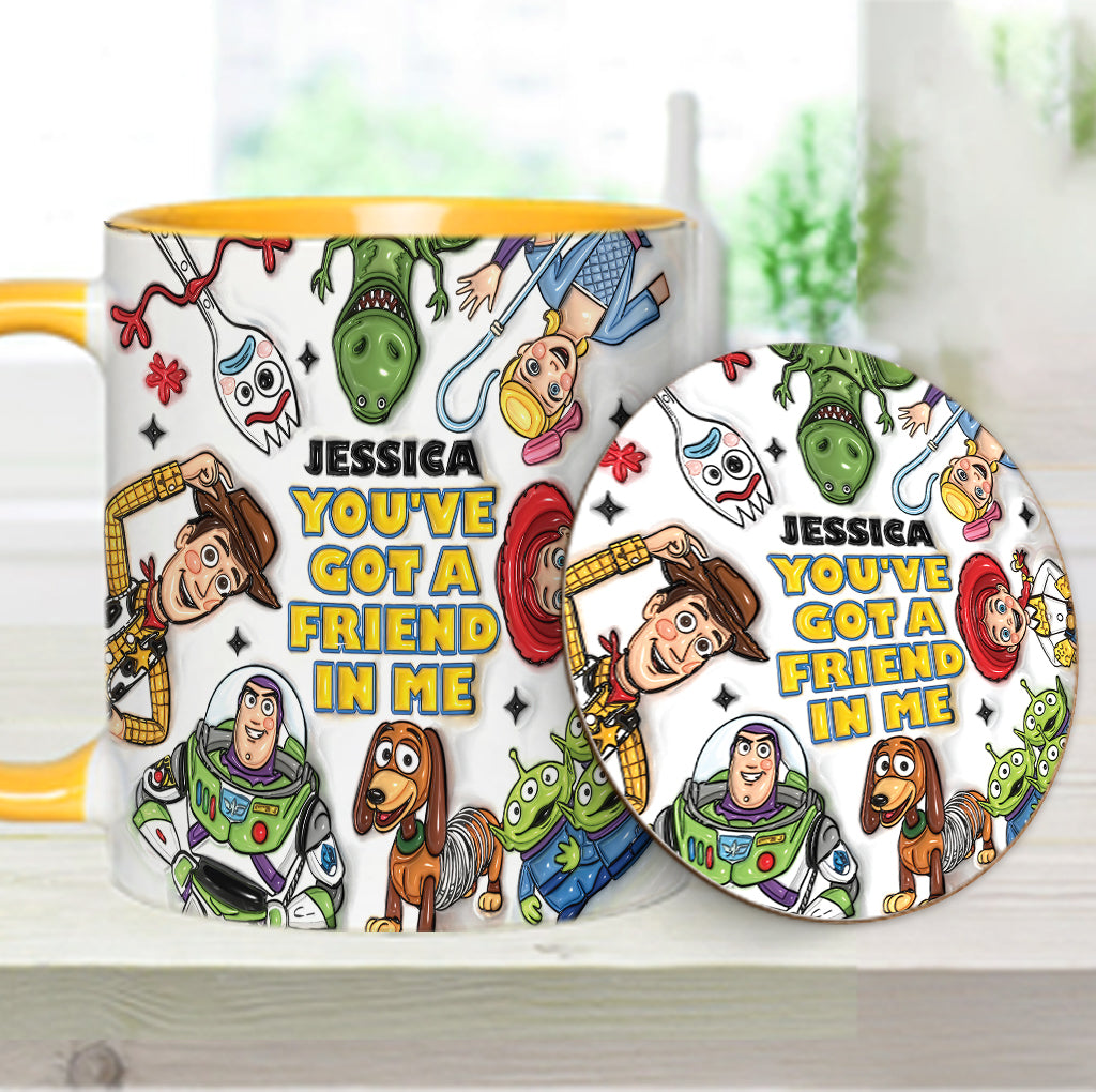You've Got A Friend In Me - Personalized Toy Story Accent Mug & Coaster