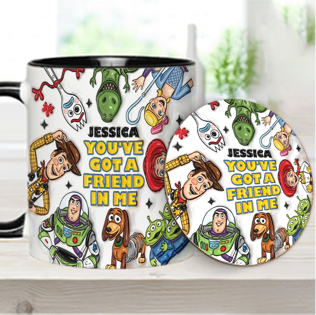 You've Got A Friend In Me - Personalized Toy Story Accent Mug & Coaster