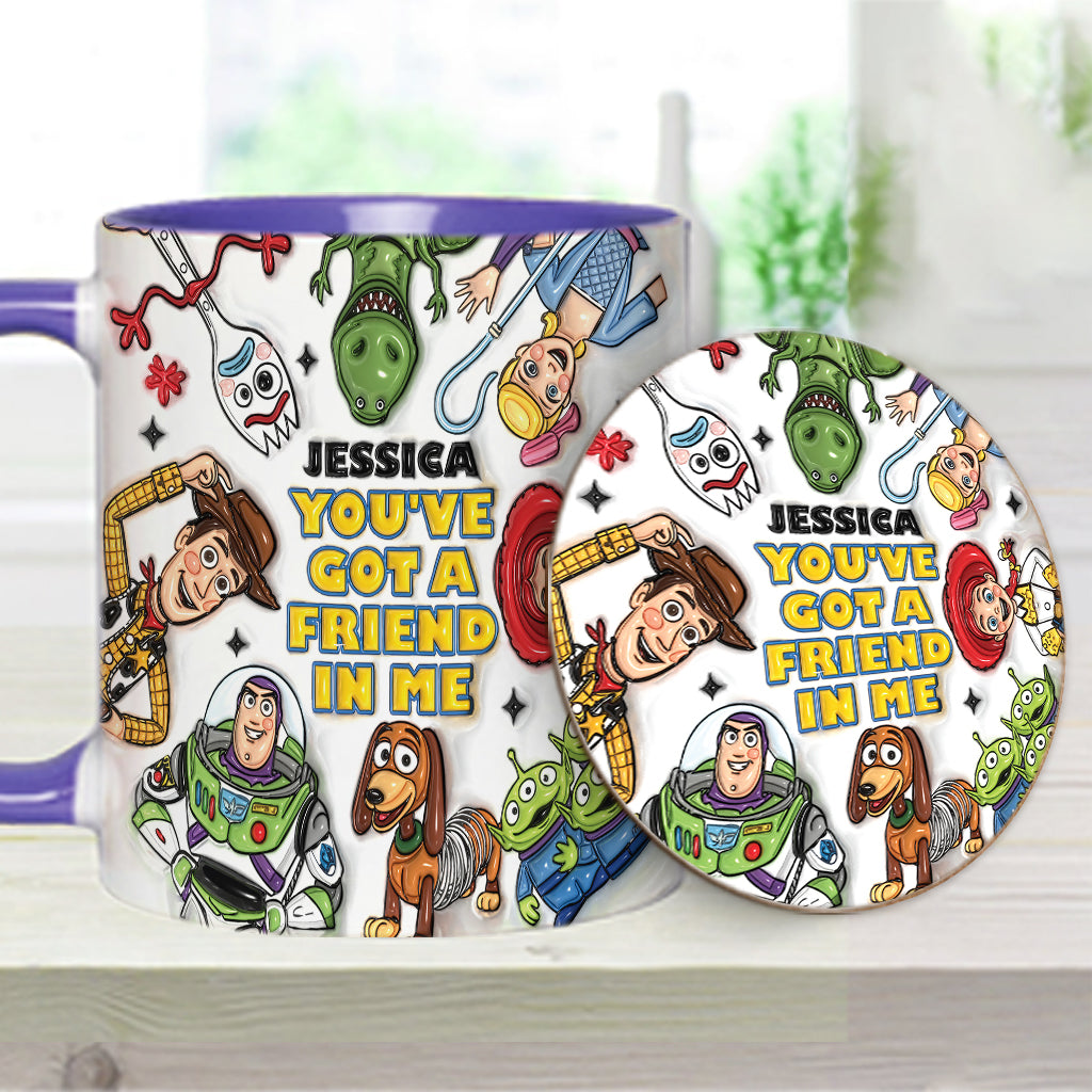 You've Got A Friend In Me - Personalized Toy Story Accent Mug & Coaster