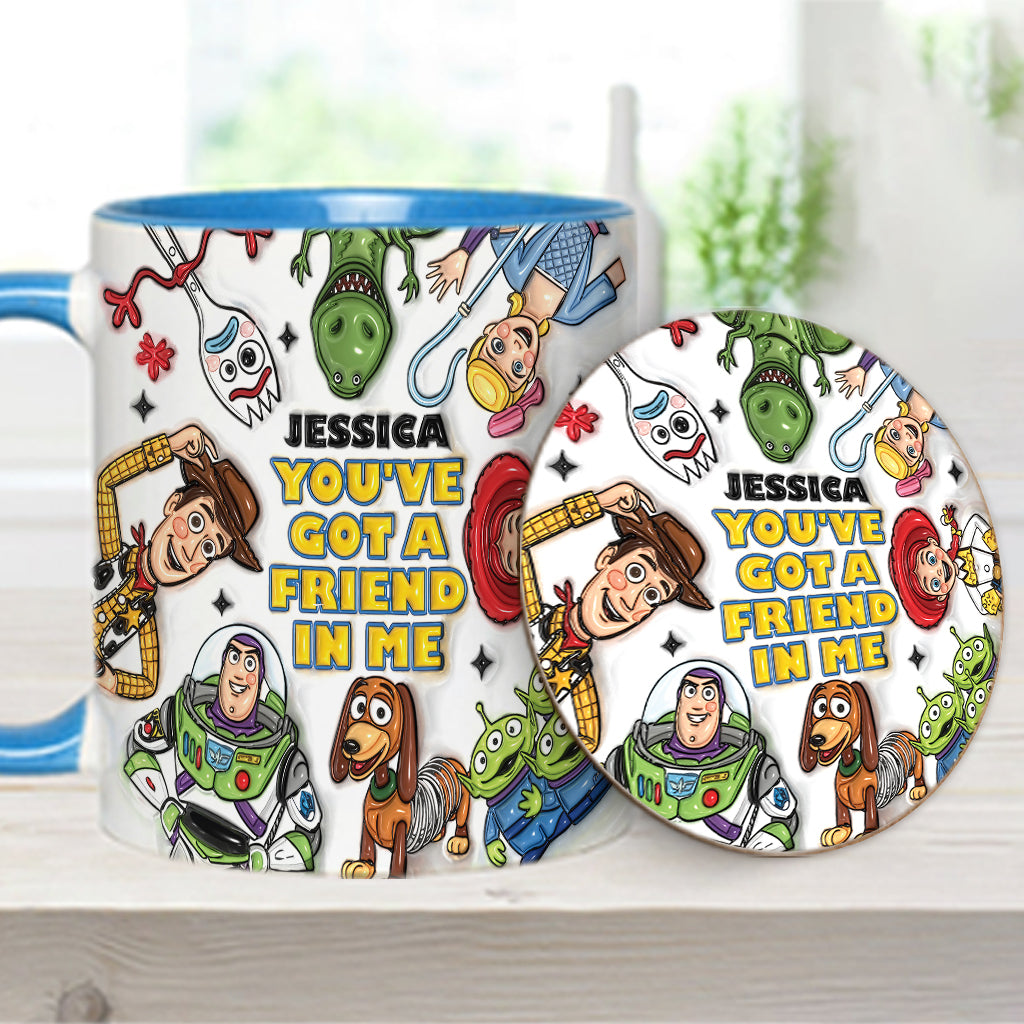 You've Got A Friend In Me - Personalized Toy Story Accent Mug & Coaster