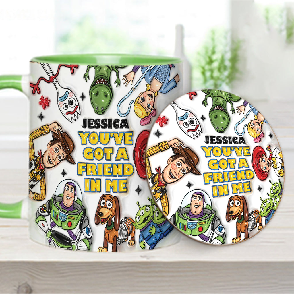 You've Got A Friend In Me - Personalized Toy Story Accent Mug & Coaster