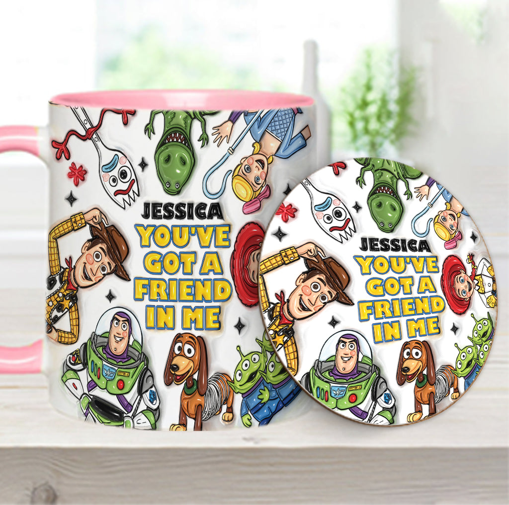 You've Got A Friend In Me - Personalized Toy Story Accent Mug & Coaster
