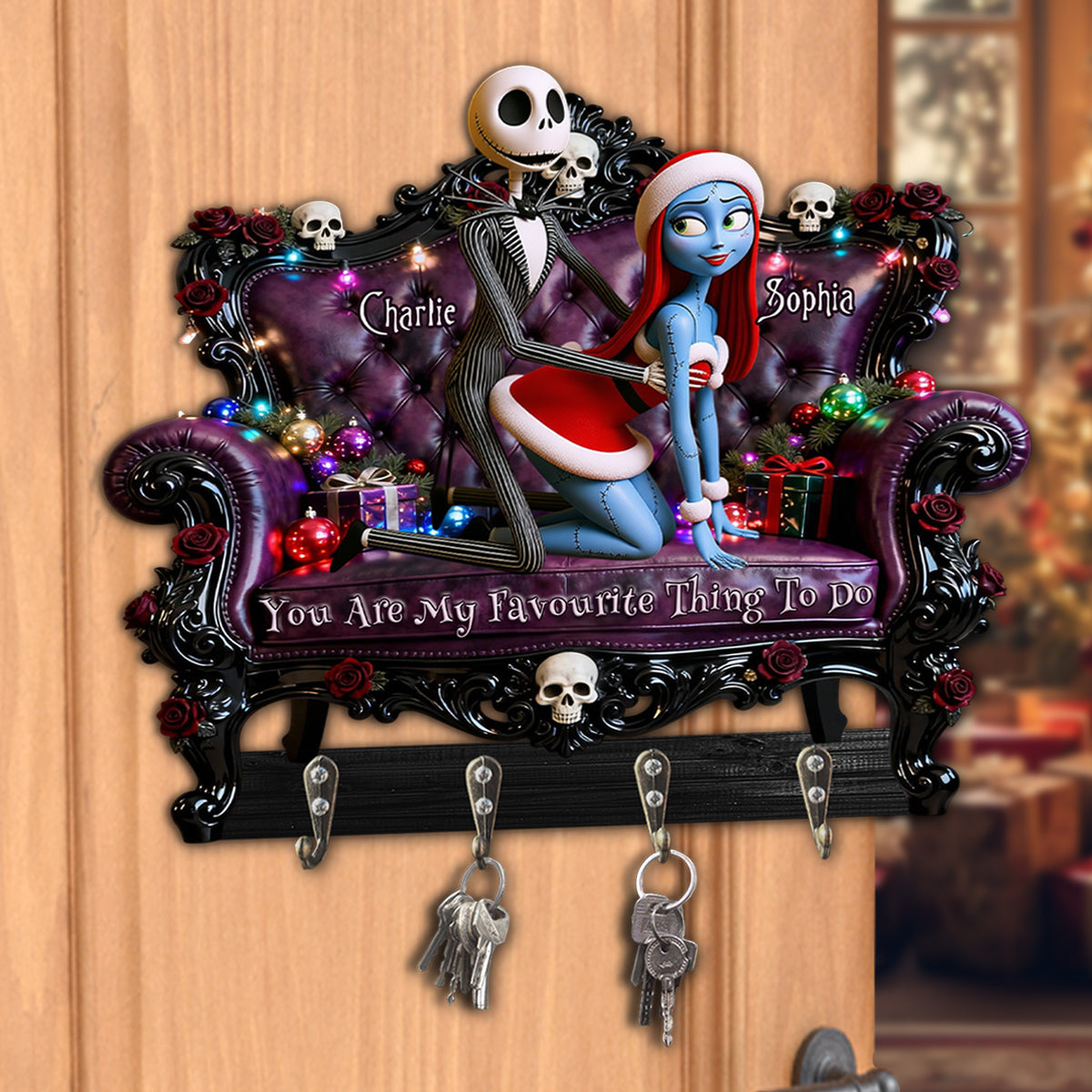 You Are My Favourite Thing To Do - Personalized Nightmare Custom Shaped Hanging Rack