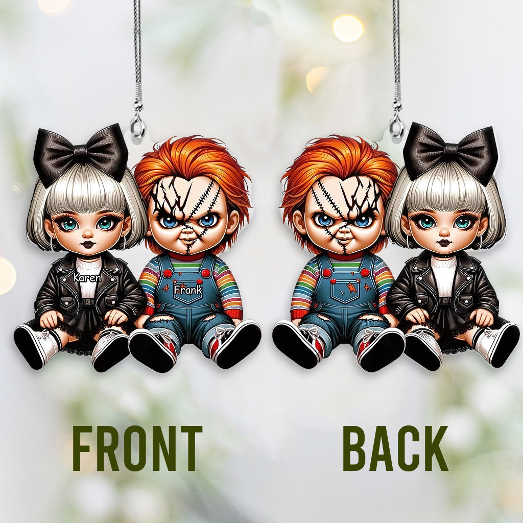 Horror Couple - Personalized Transparent Car Ornament