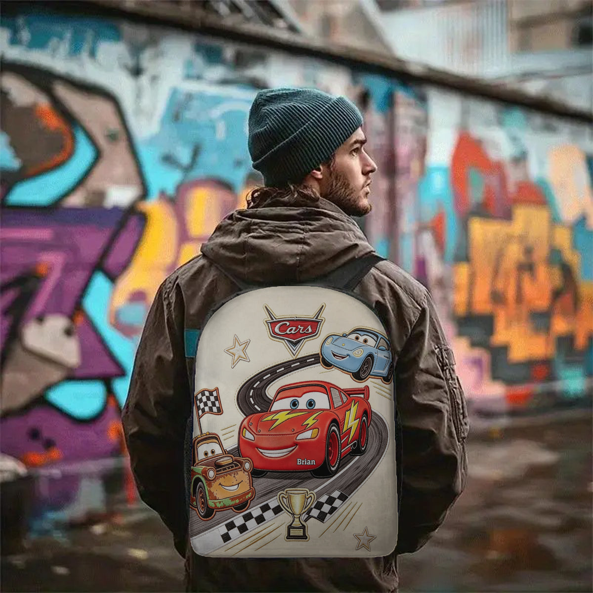 Cars Kid Friends - Personalized Racing Lover Multifunctional Backpack