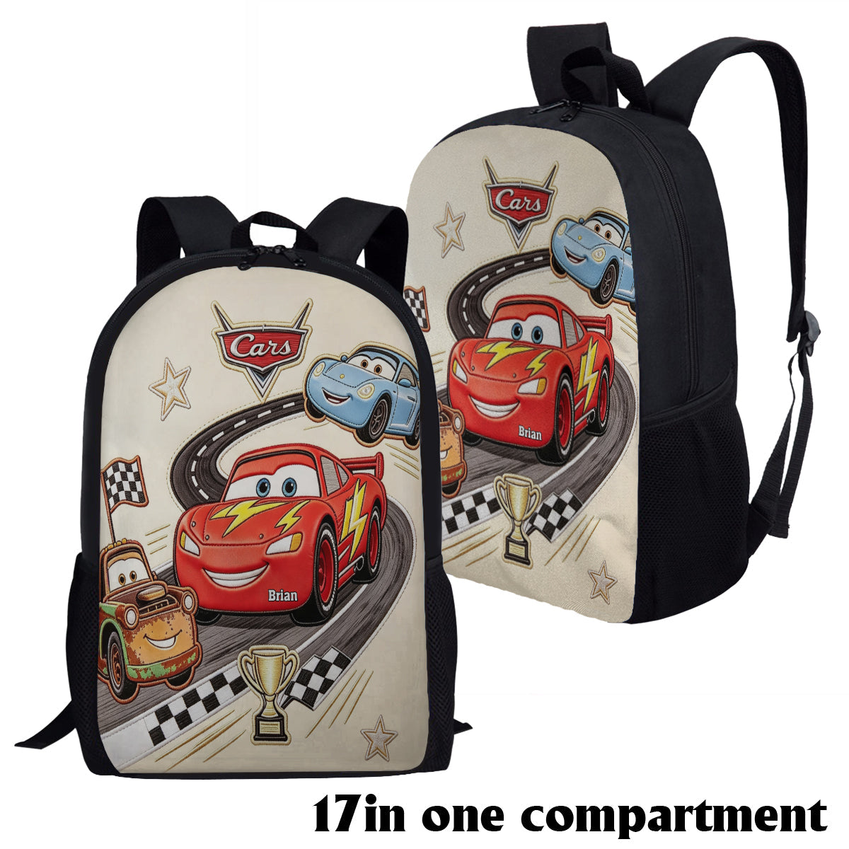 Cars Kid Friends - Personalized Racing Lover Multifunctional Backpack