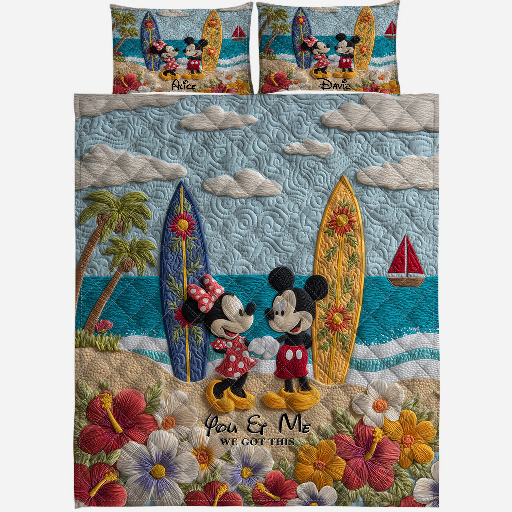 You & Me We Got This - Personalized Mouse Quilt Set