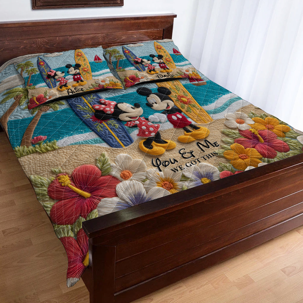 You & Me We Got This - Personalized Mouse Quilt Set