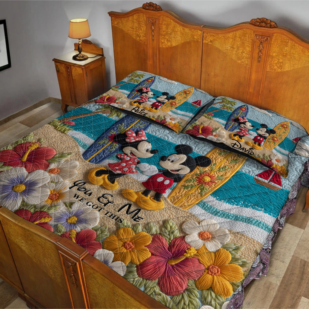 You & Me We Got This - Personalized Mouse Quilt Set